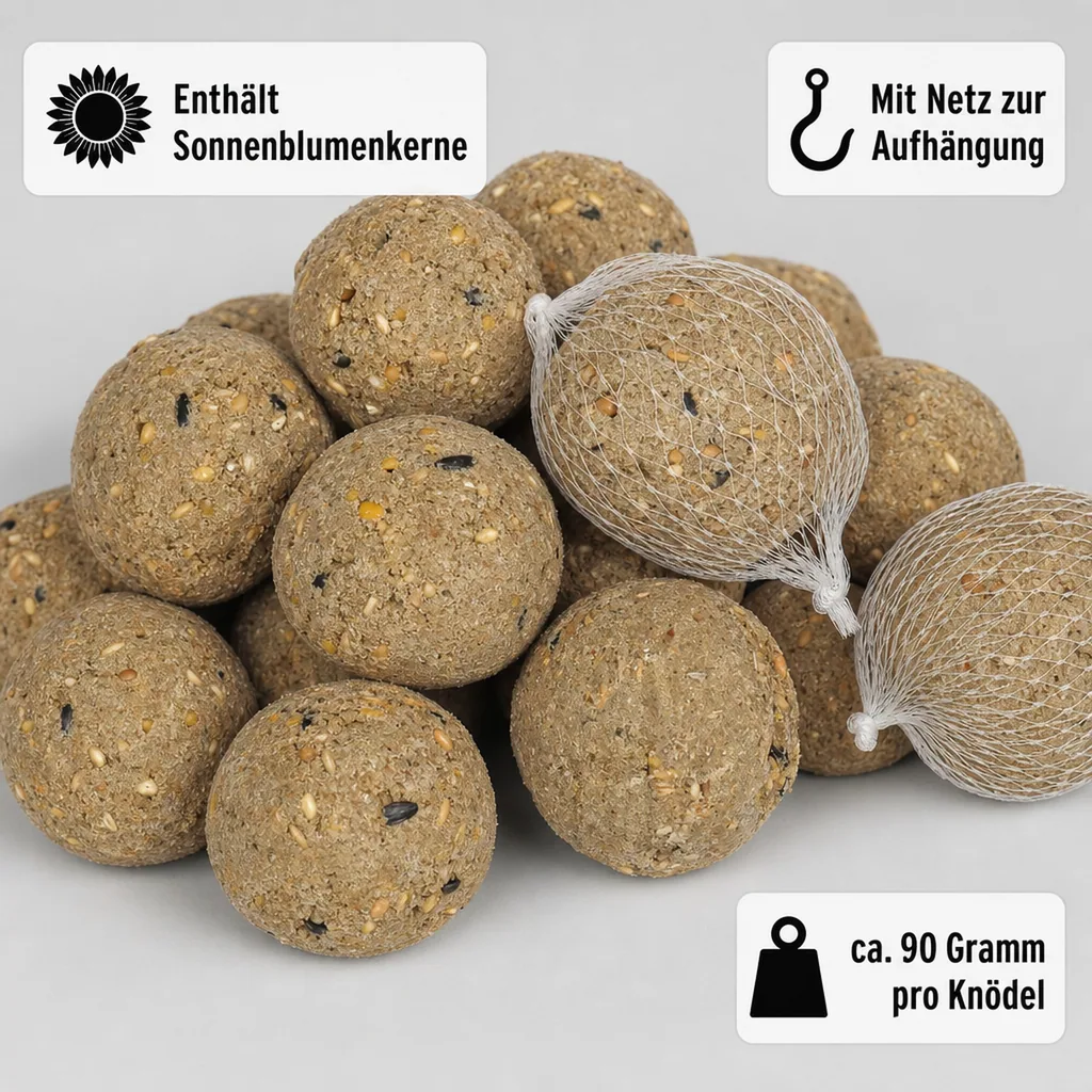 Meisenknödel 100 x ca.90 Gramm mit Netz