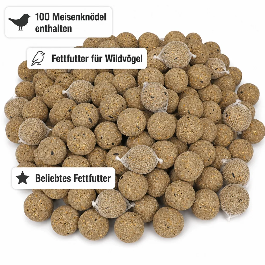 Meisenknödel 100 x ca.90 Gramm mit Netz