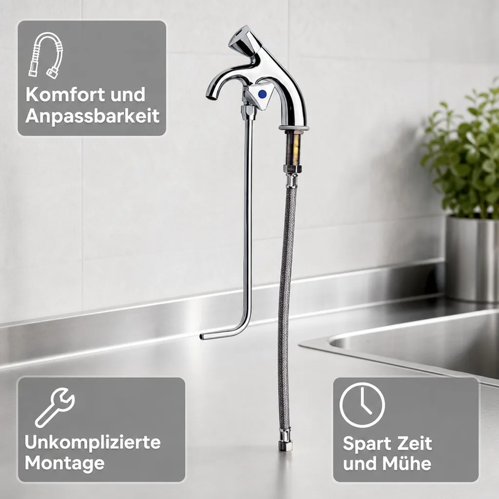 Wasserhahn, Küchenarmatur, Wasserarmatur, Kaltwasserstandhahn - für Kaltwasser