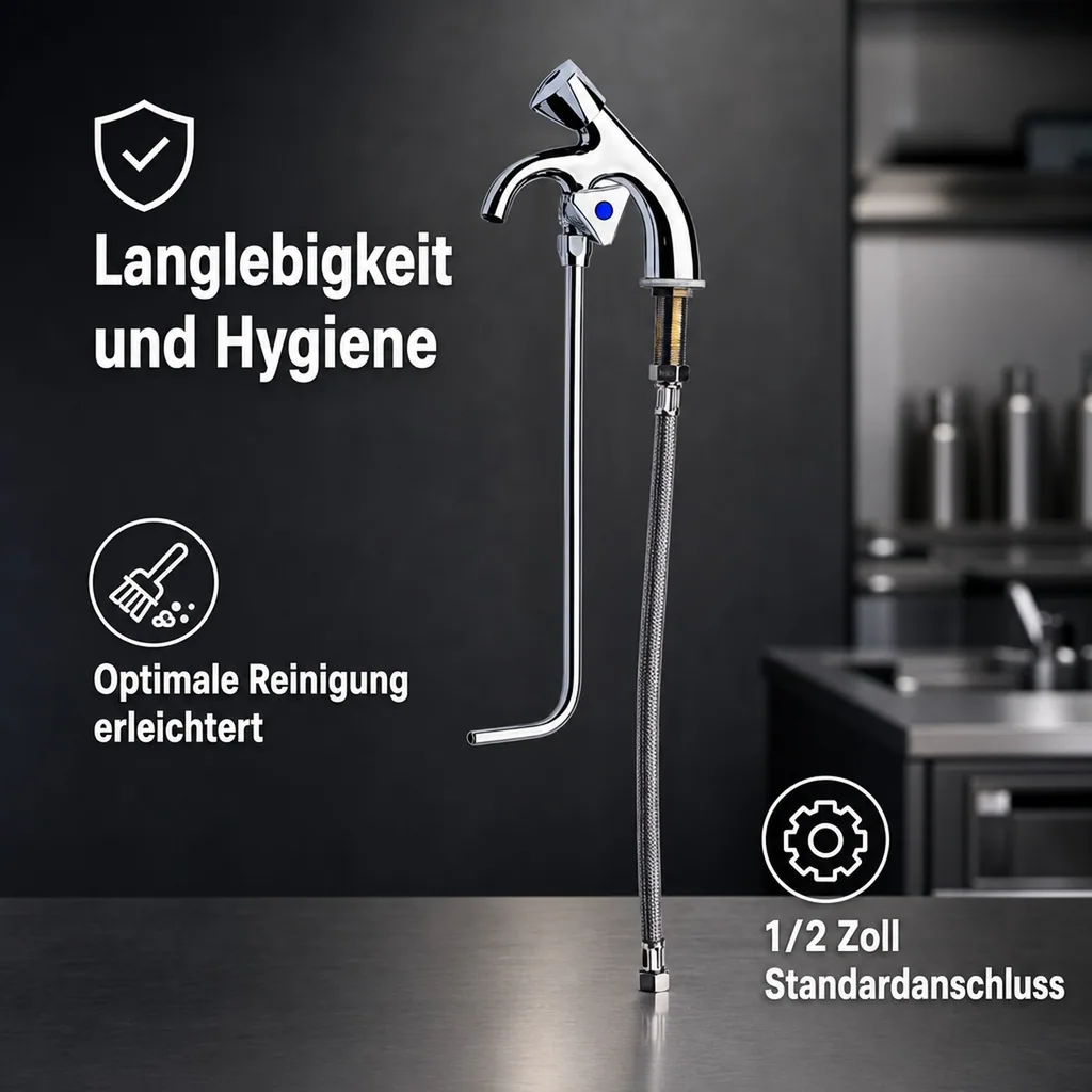 Wasserhahn, Küchenarmatur, Wasserarmatur, Kaltwasserstandhahn - für Kaltwasser