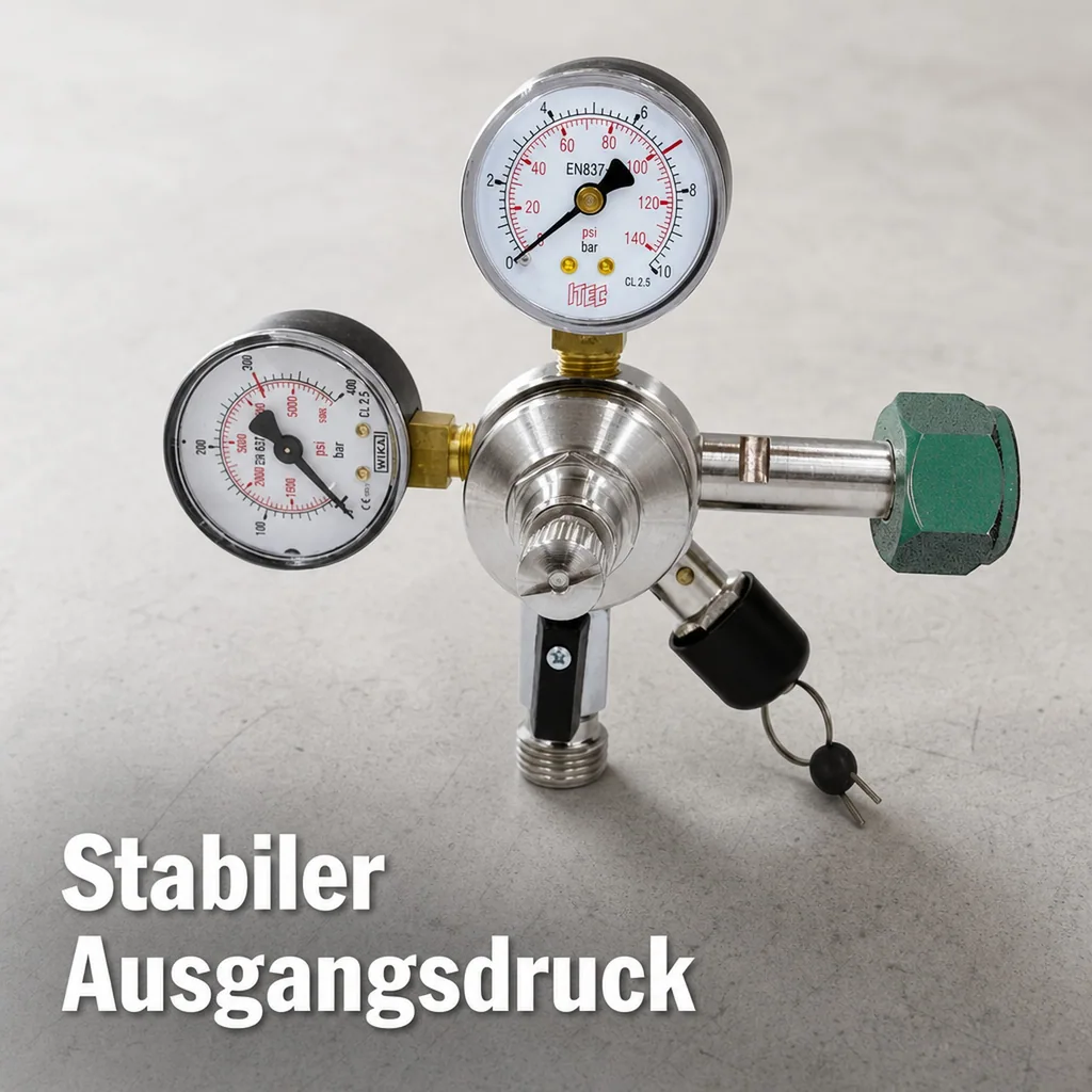 Druckminderer, Druckregler, Druckreduzierventil - Stickstoff (N2), 1-leitig, Ausführung: 7 bar
