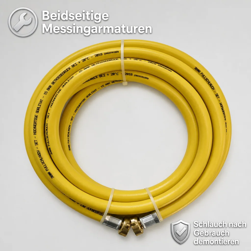 2,5m 1/2" Füllschlauch IG 3/4" 15bar