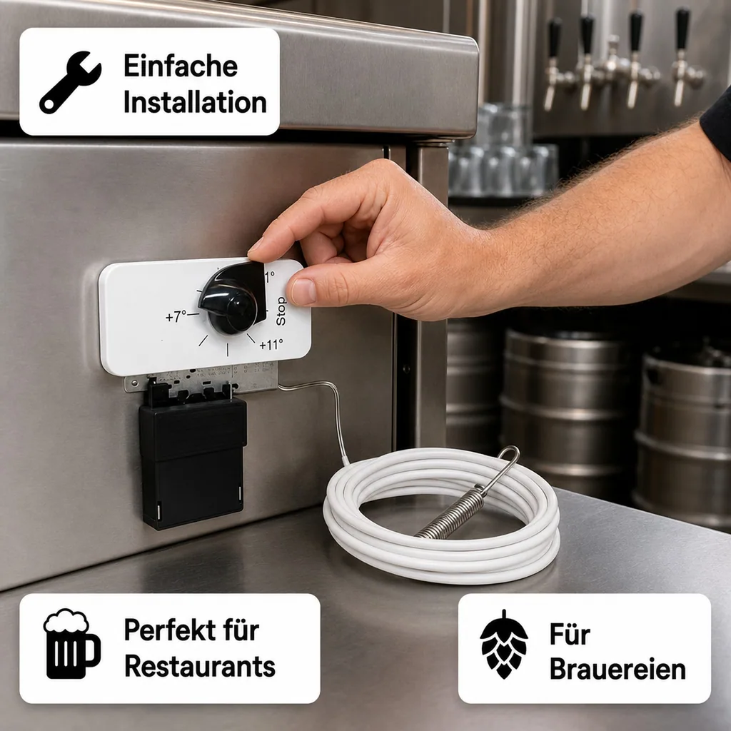 Thermostat mit Fühler, Eis bis +12°C