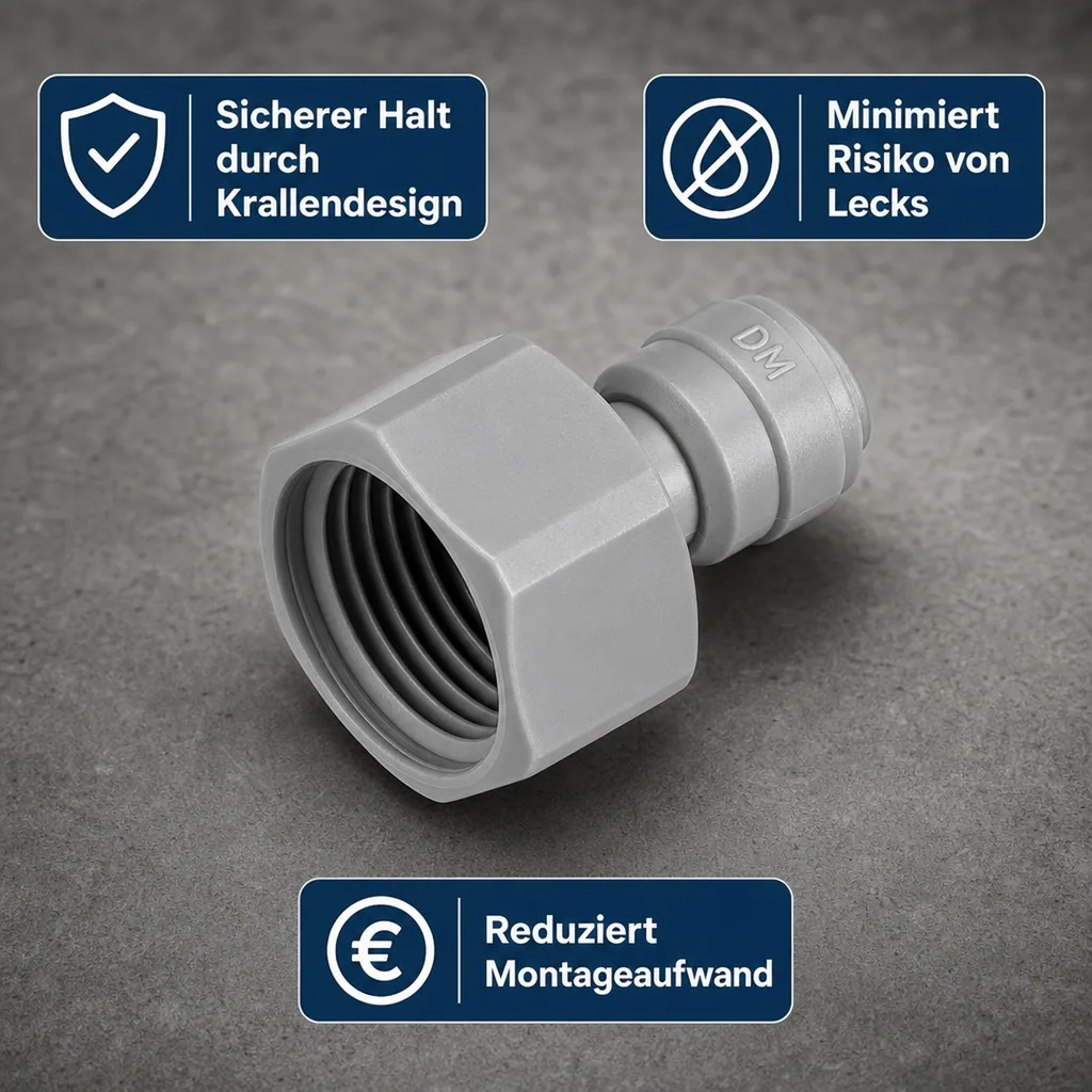 Adapter 5/8" für 3/8" Schläuche Aufschraub Verbinder