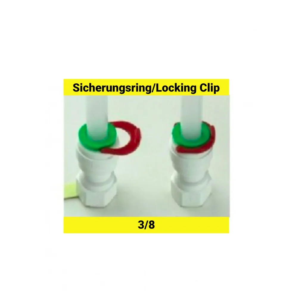 Sicherungsring für 3/8" Schlauch & Steckverbinder | Rot, für Bierleitungen & Zapfanlagen