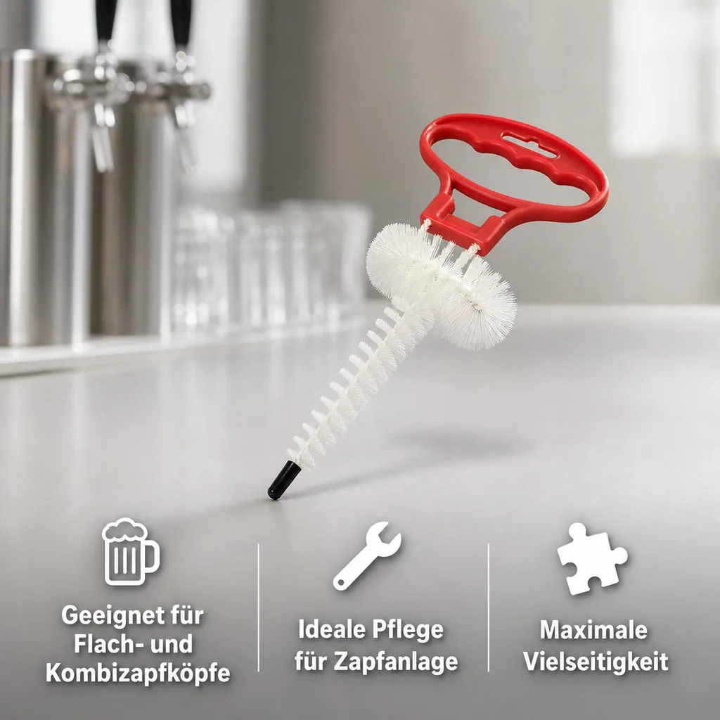 Reinigungsbürste, Putzbürste für Keg - Zapfköpfe, Flach und Kombi