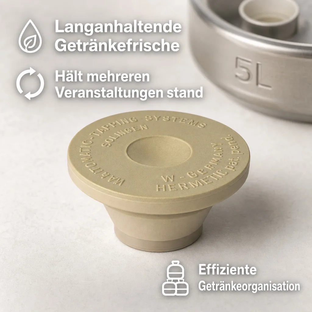 Hermetic Verschlußstopfen, Gummistopfen für 5L Adapter - Langlebig & Praktisch