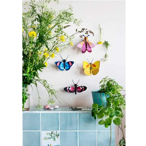 studio ROOF 3D Schmetterling gelb Pappe