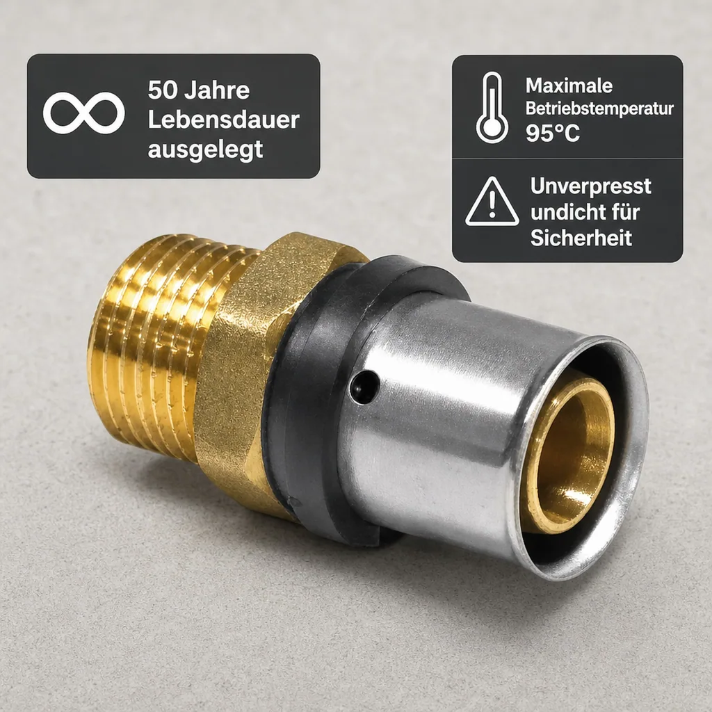 Pressfitting Kupplung, 20mm, Trinkwasser, 1 Zoll