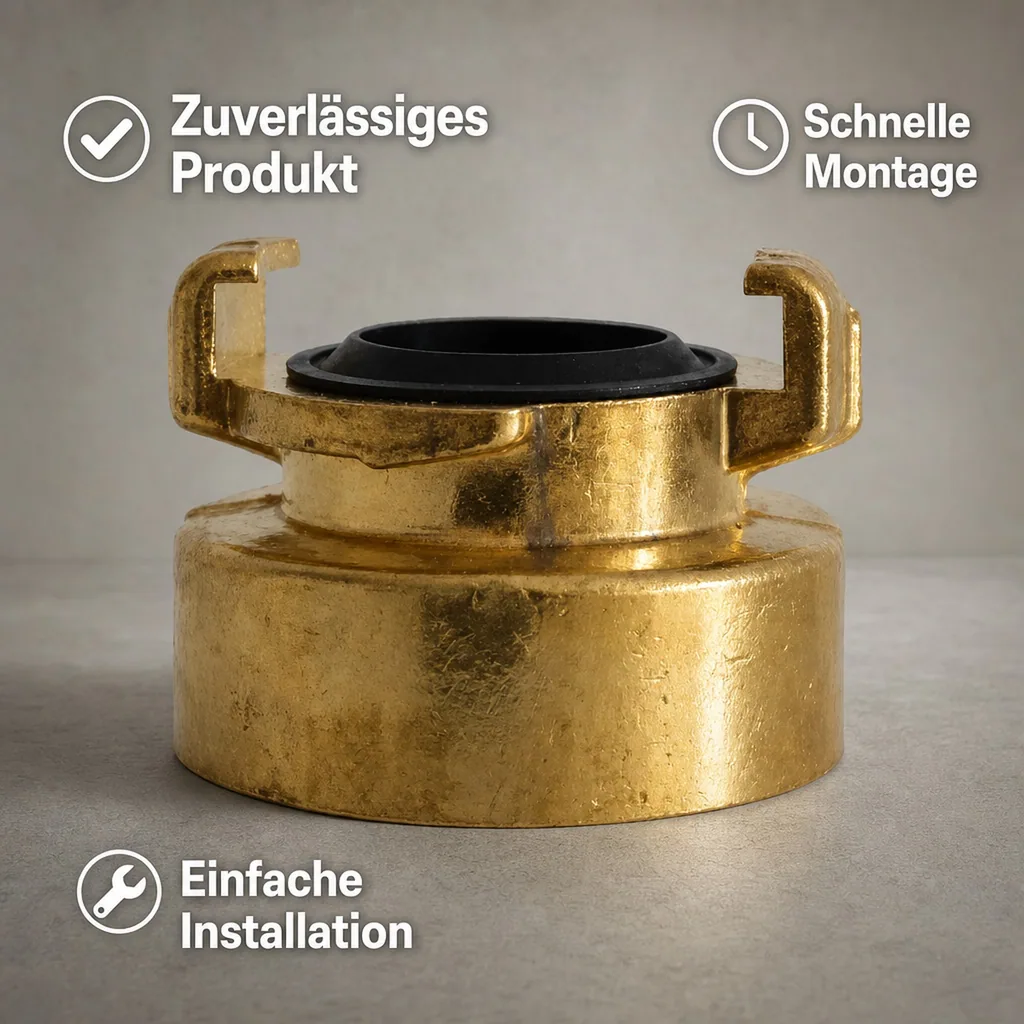 Innengewinde 1 1/2 Zoll Messing, Gewindestück, Kupplung