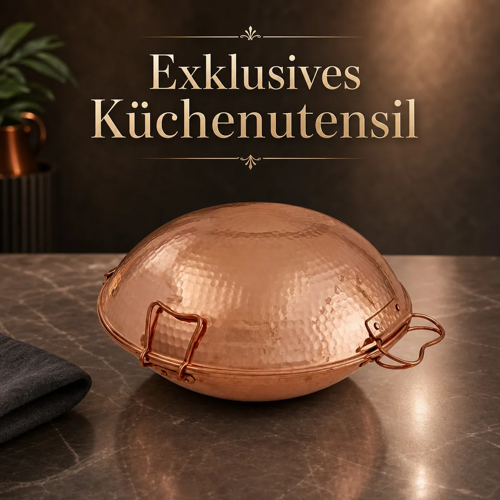 Cataplana - Kupfer, für die Zubereitung von Fisch, Fleisch und Meeresfrüchten, 30cm