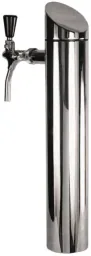 Schanksäule, Bierzapfsäule - Modell Tower, matt gebürstet, 2-leitig