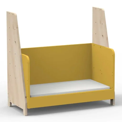 Mathy by Bols "Asymetry" Baby Beistellbett umbaubar zum Schreibtisch mit 1 Regal