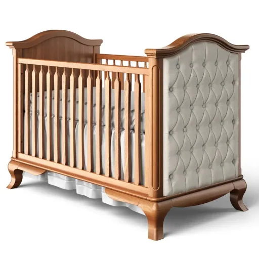 Romina Cleopatra Babybett gepolstert