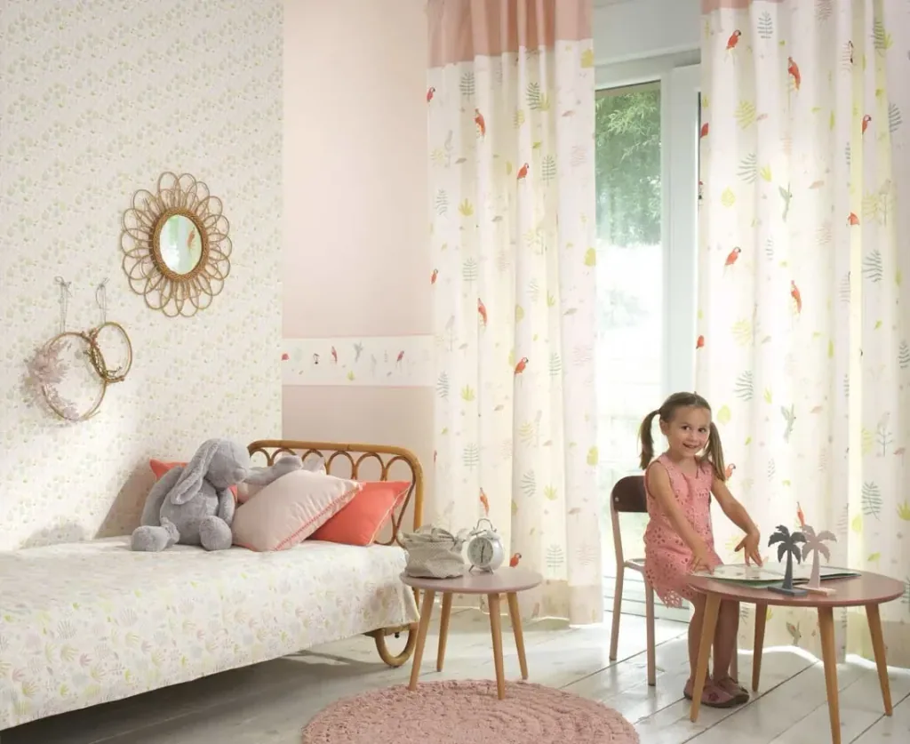 Casadeco Kindertapete Happy Dreams Gräser rosa grün