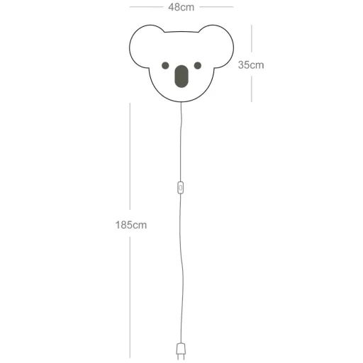 Buokids Soft Wandlampe Koala Bär senf gelb