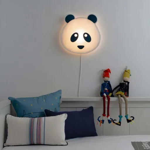 Buokids Soft Wandlampe Panda Bär violett
