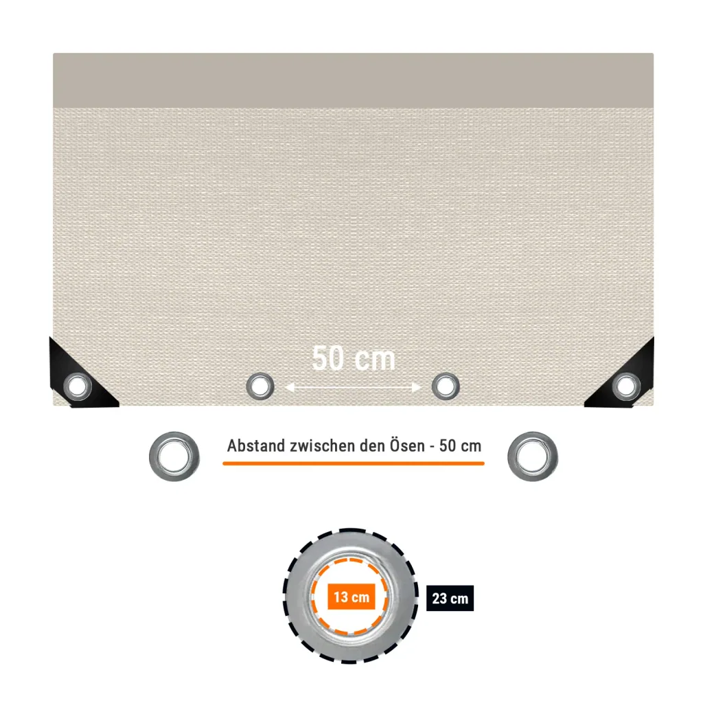 PVC Abdeckplane 650g, grau, 2x3m, wasserdicht, reißfest, Industrie Qualität