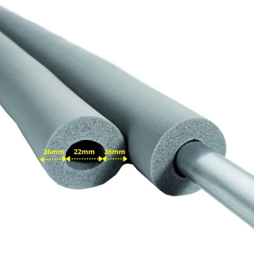 Rohrisolierung Kautschuk, 2m, Ø 22 mm, 20 mm Dämmung, GEG-konform, Isolierschlauch
