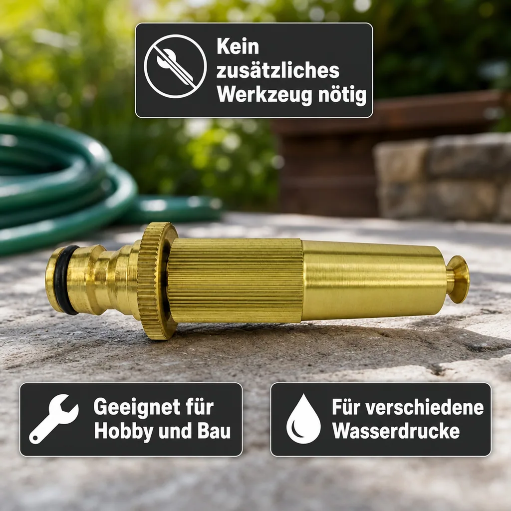 Gartenspritze, Messing Gartenspritze, Stecksystem