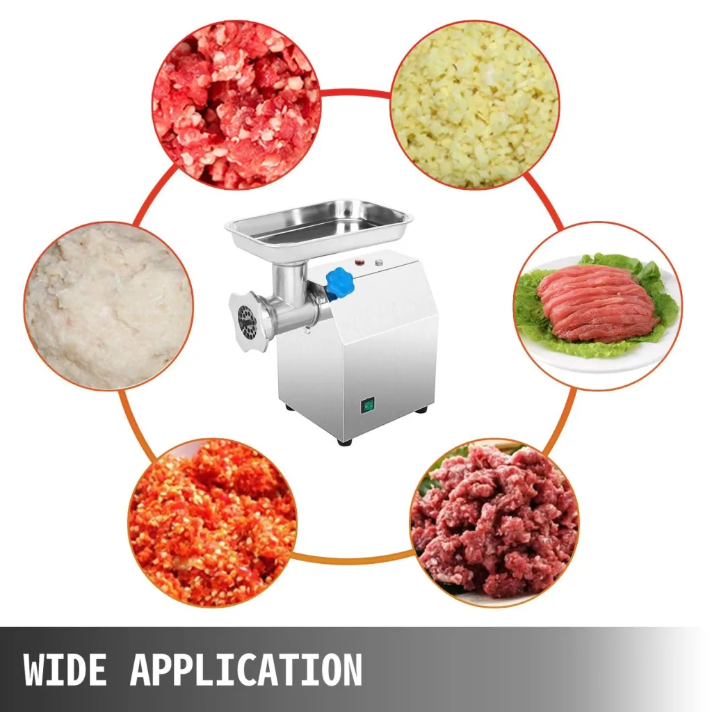 Fleischwolf, Fleischmaschine 850W - 122 kg/h Hackfleisch und 190 U/min Edelstahl, Elektrisch