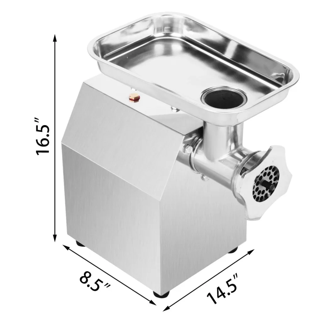 Fleischwolf, Fleischmaschine 850W - 122 kg/h Hackfleisch und 190 U/min Edelstahl, Elektrisch