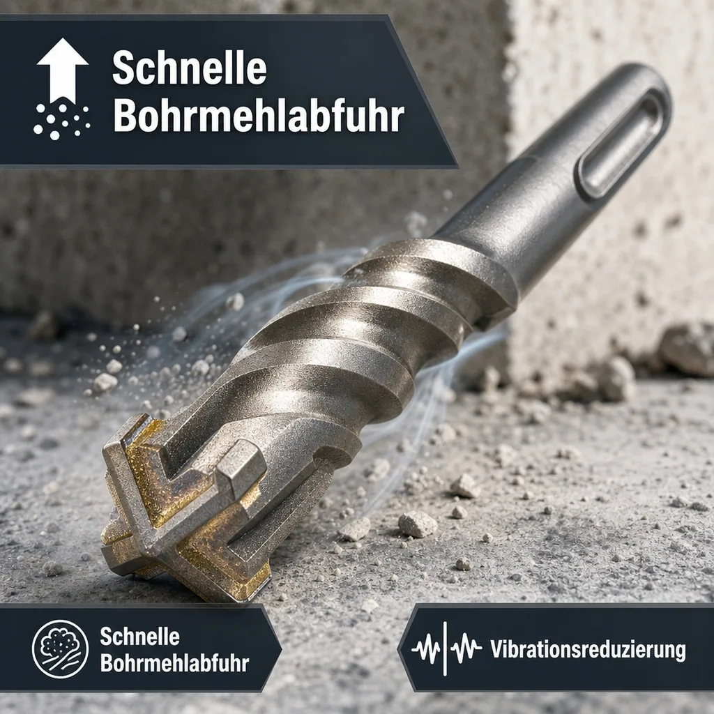 Hammerbohrer SDS Plus, 10mm, 4-Schneider, Betonbohrer