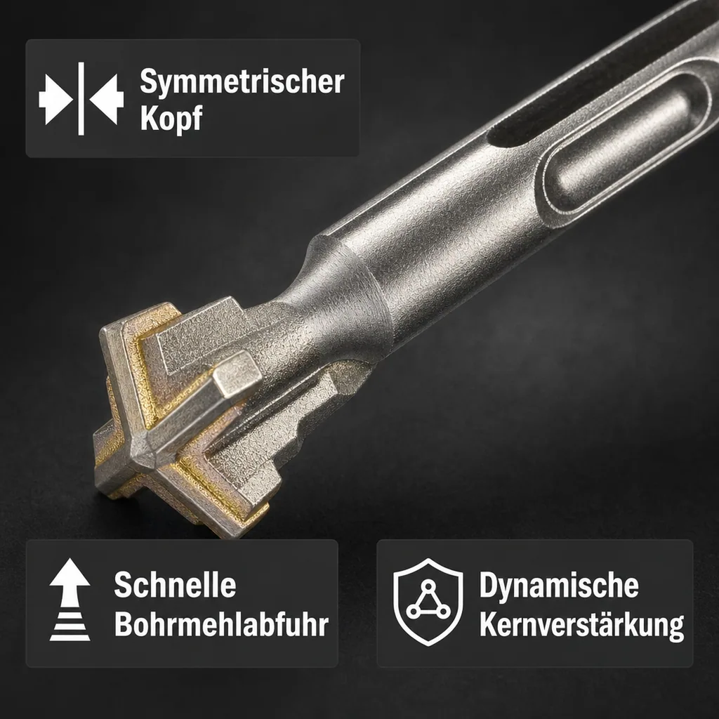 Hammerbohrer SDS Plus, 20mm, Betonbohrer, 4-Schneider, 310mm lang