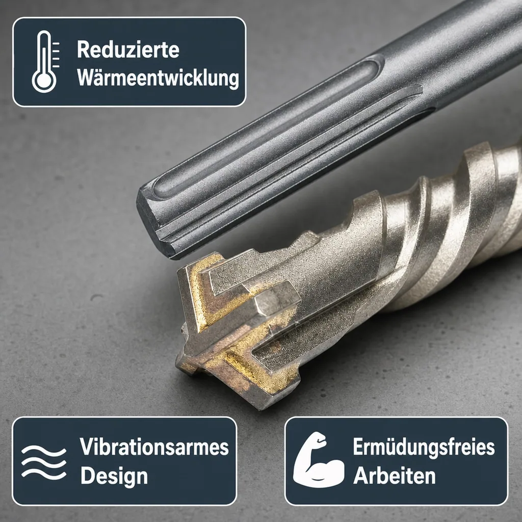 SDS Max Hammerbohrer, 22mm, 520mm, 4-Schneider, Betonbohrer