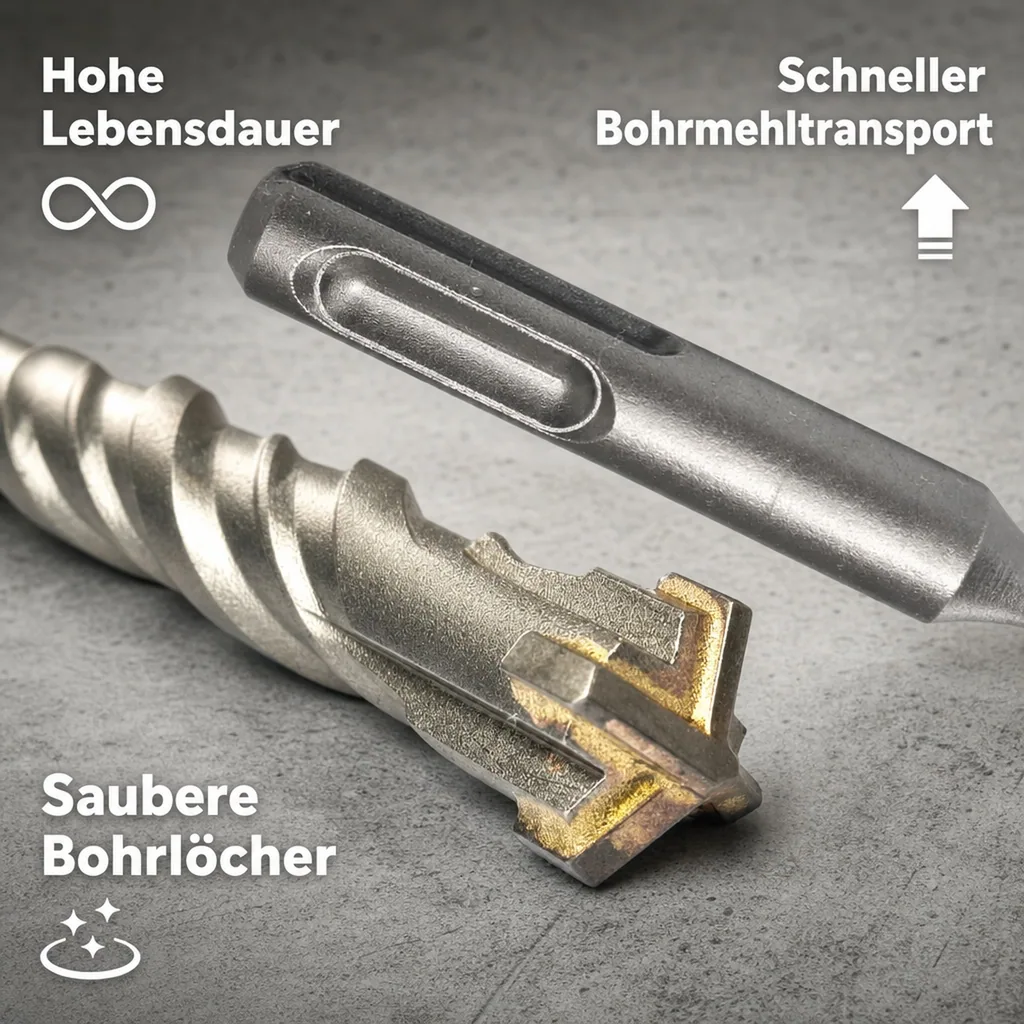 Hammerbohrer SDS-Plus 6mm, 4 Schneider, 110mm Länge, Beton, Stein