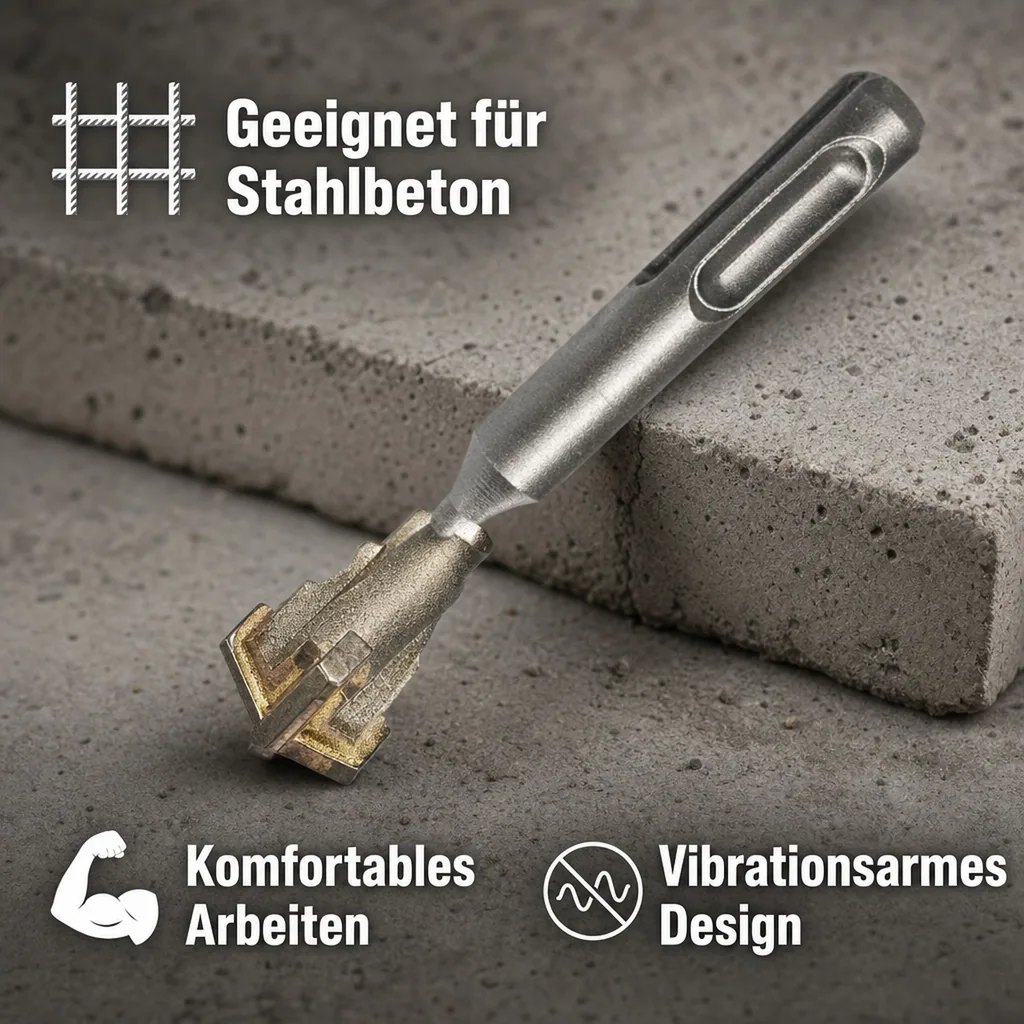 Hammerbohrer SDS-Plus 6mm, 4 Schneider, 110mm Länge, Beton, Stein