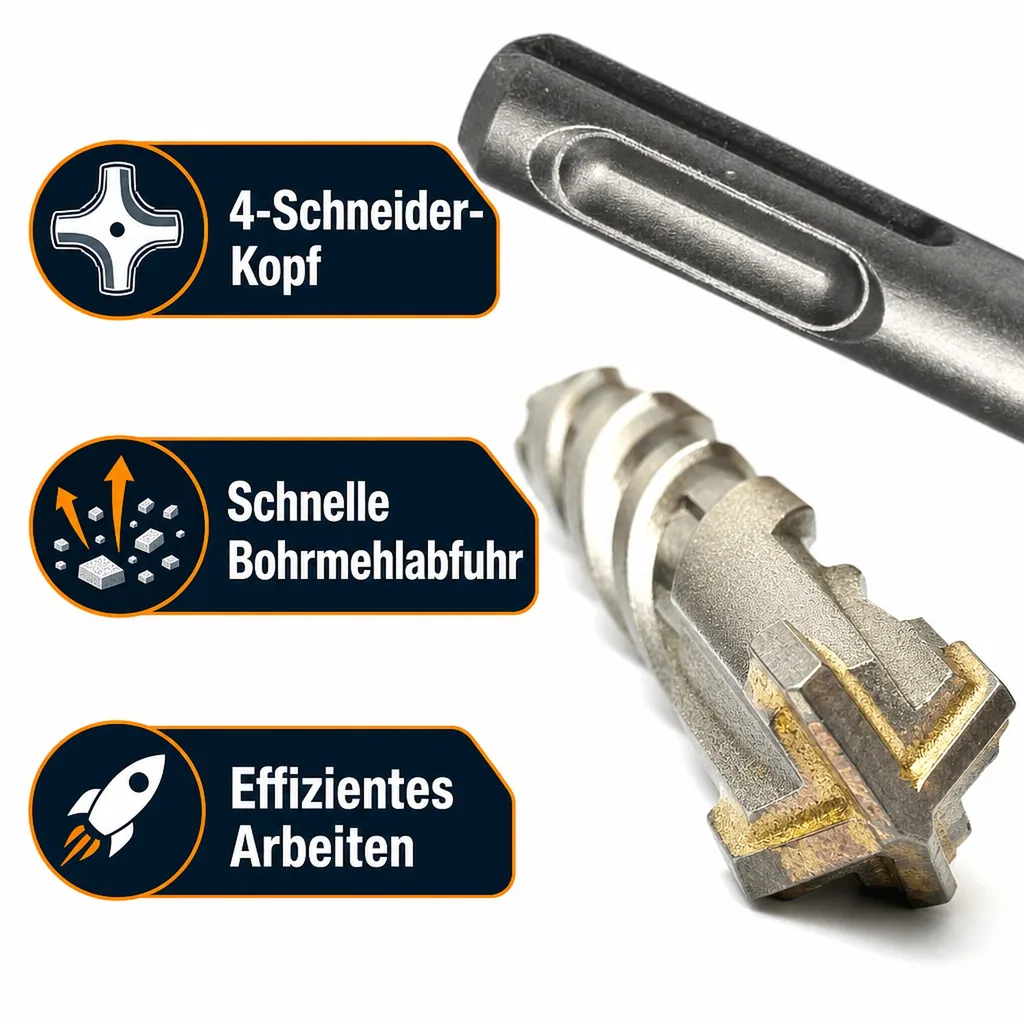 SDS Plus Bohrer, Hammerbohrer, 5mm, 4 Schneider, Betonbohrer