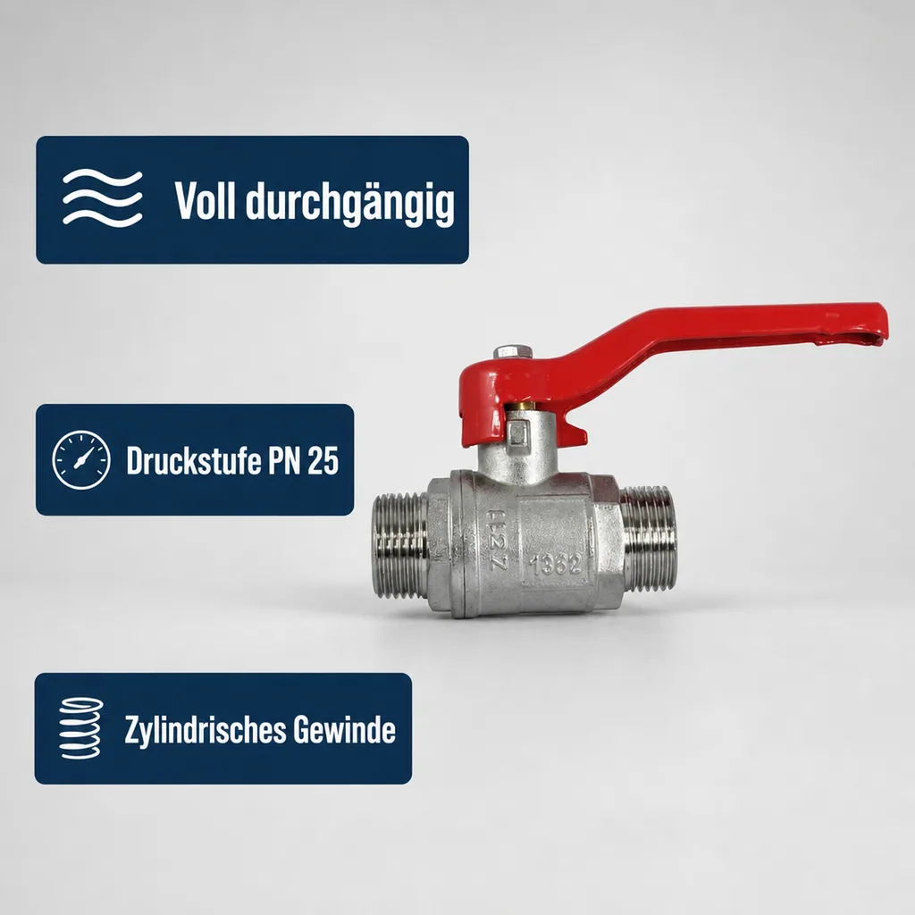 Hebel Kugelhahn AGxAG 1"