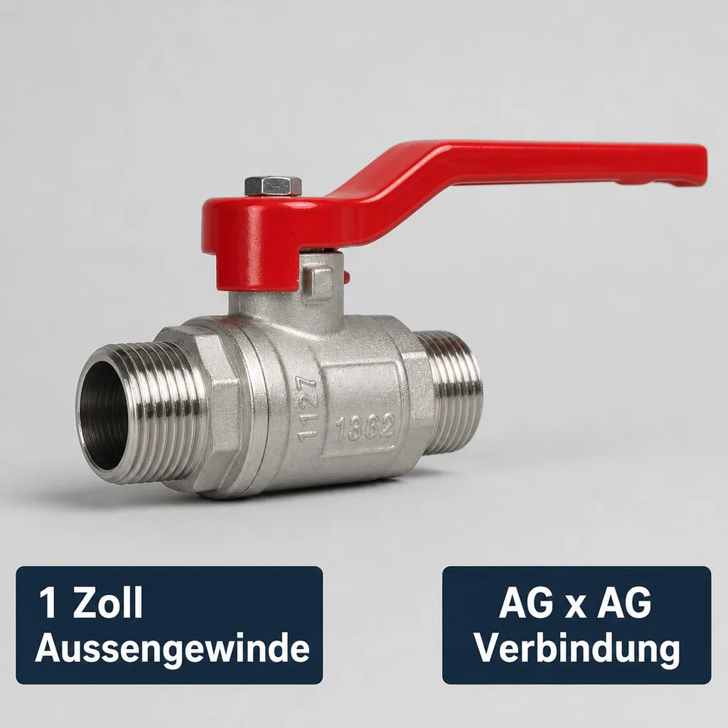 Hebel Kugelhahn AGxAG 1"
