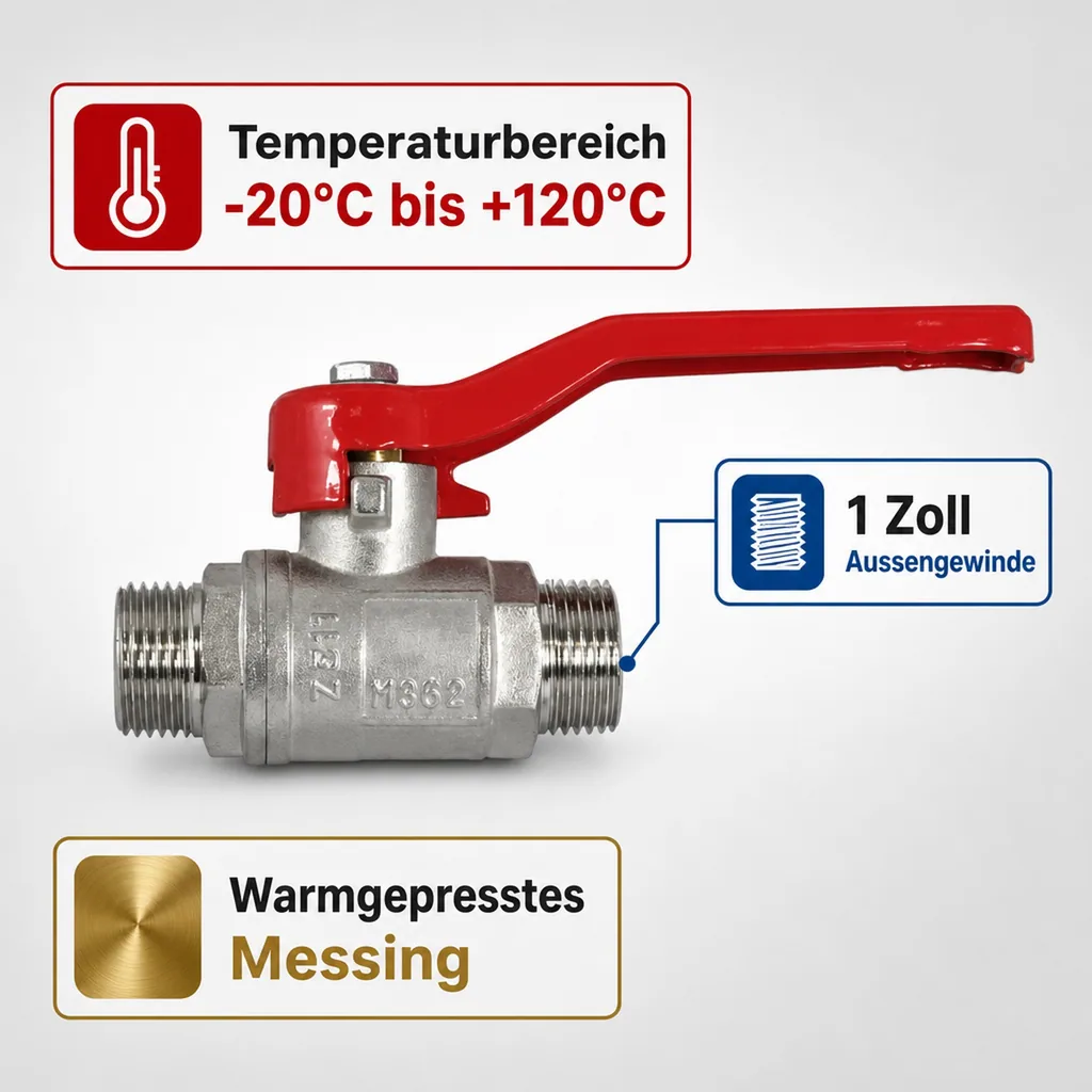 Hebel Kugelhahn AGxAG 1"