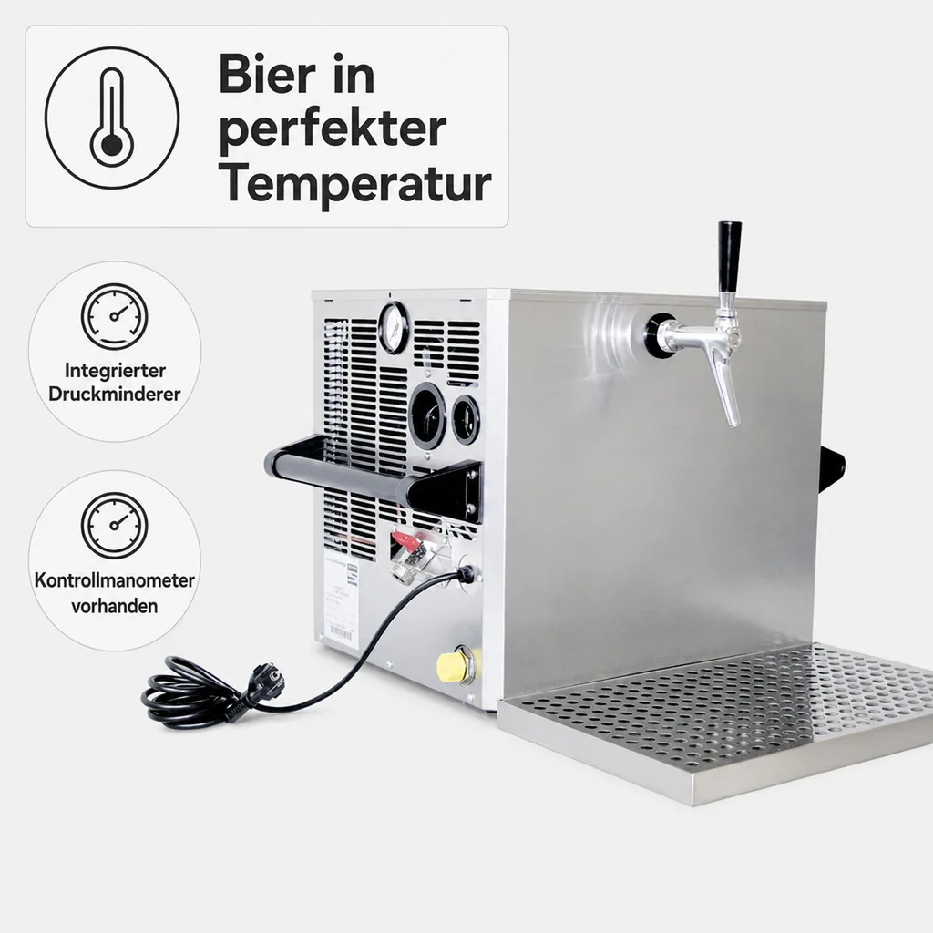 Zapfanlage, Bierzapfanlage - Trockenkühlgerät, 80 Liter/h, 1-leitig