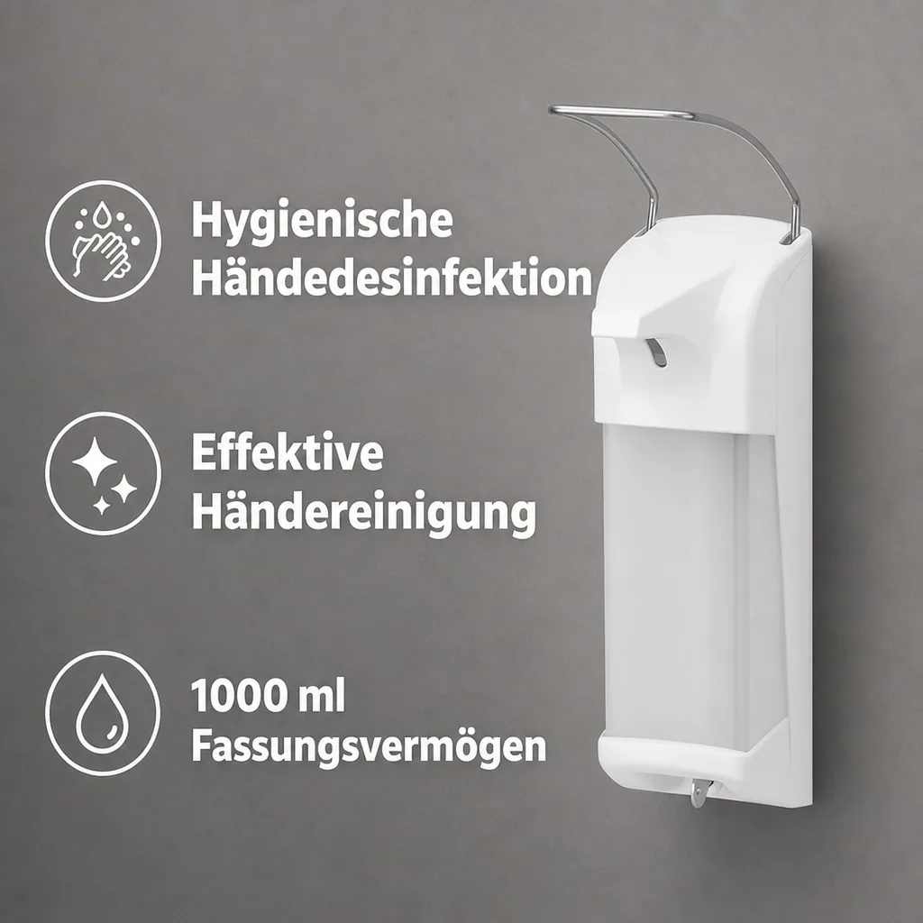 Desinfektionsspender/Seifenspender - LH 1000 ml Kunststoff inkl. Verschlussplatte