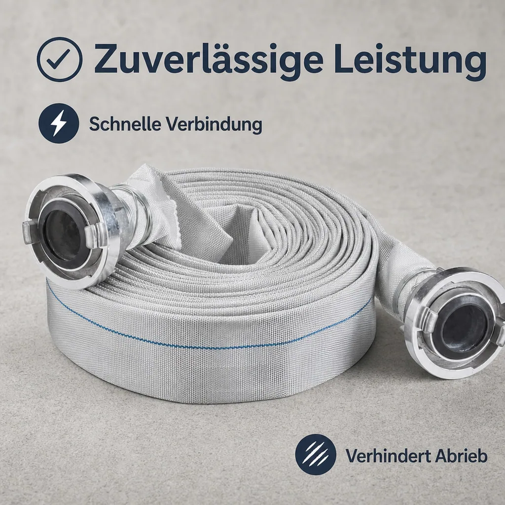 Industrieschlauch 15m, C52 Druckschlauch mit Storz Kupplung