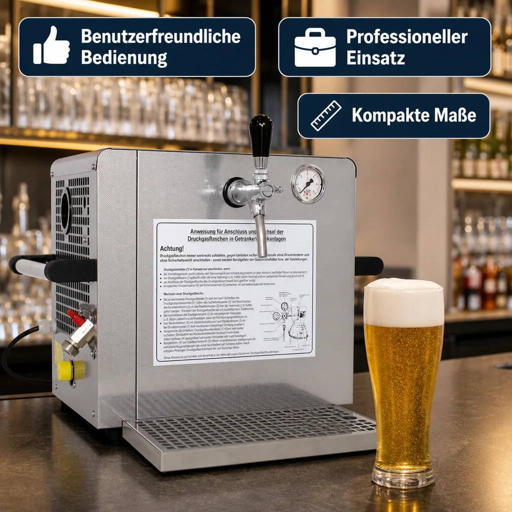 Zapfanlage, Bierzapfanlage - Trockenkühlgerät, 53 Liter/h, 1-leitig