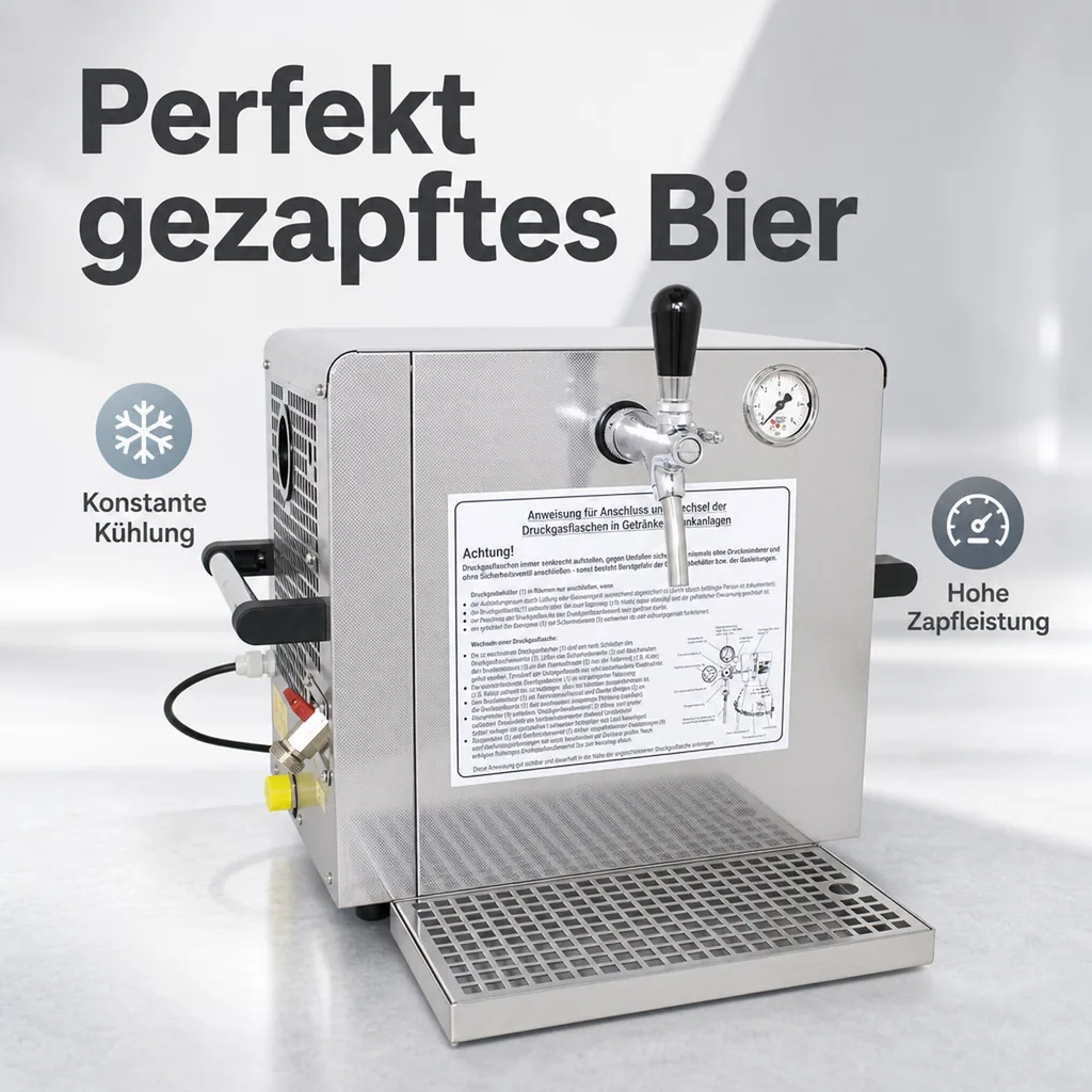 Zapfanlage, Bierzapfanlage - Trockenkühlgerät, 53 Liter/h, 1-leitig