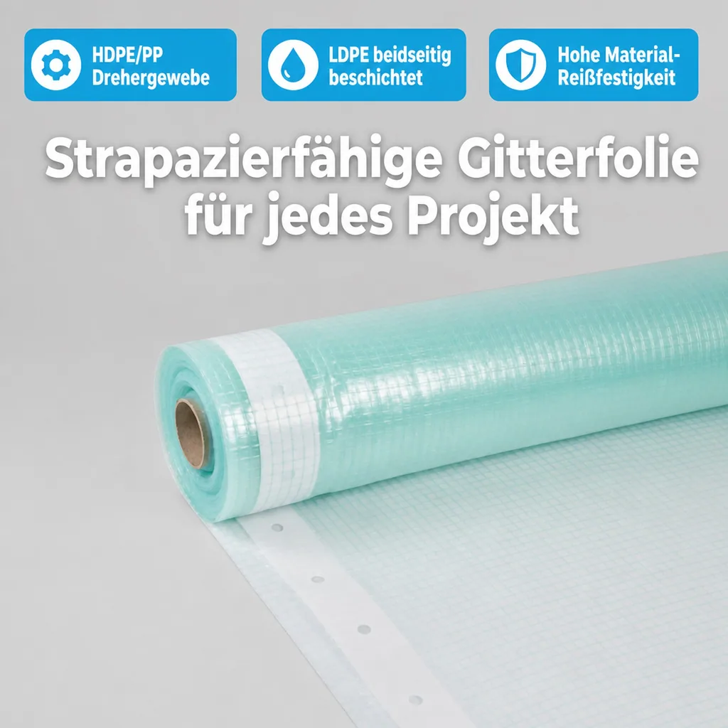 Gitterfolie m. Nagelrand 4 Breite x 18 Meter