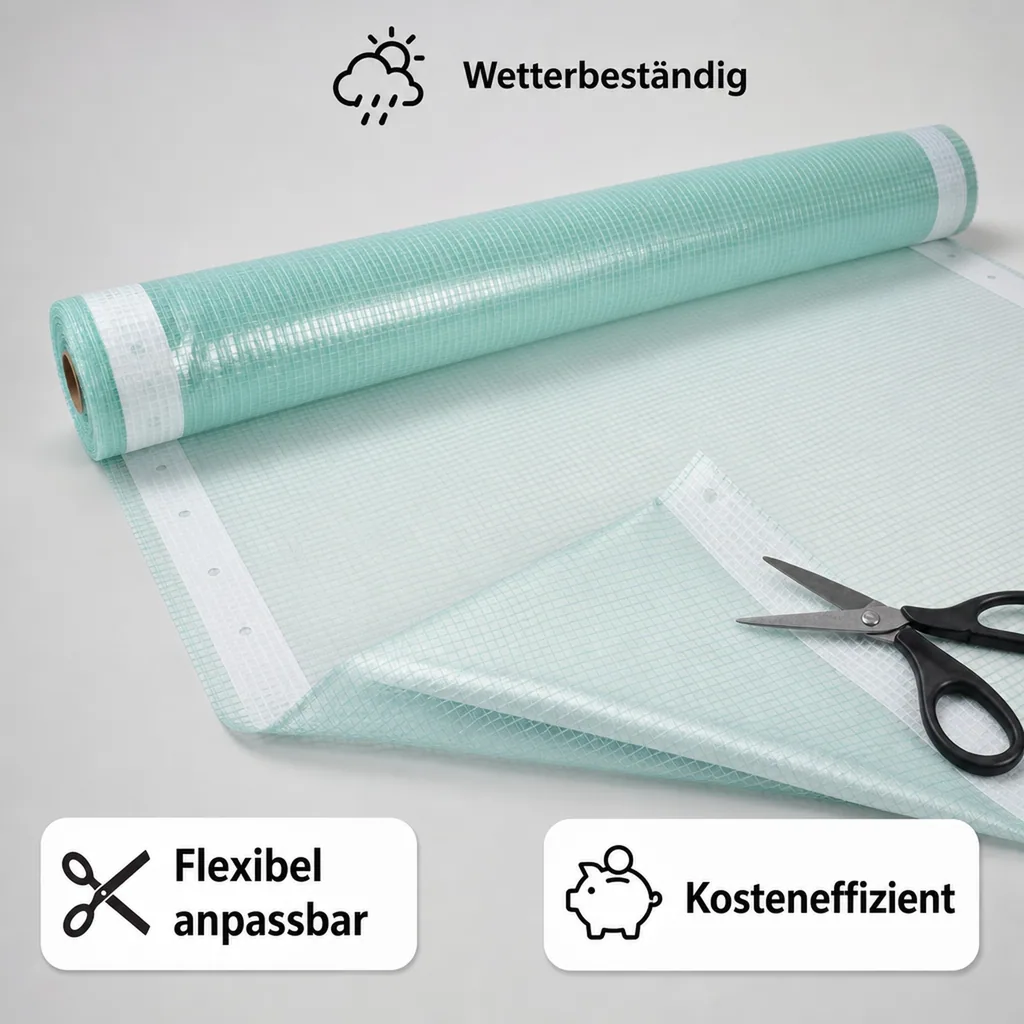 Gitterfolie mit Nagelrand, Abdeckfolie, 4 Breite x 1 Meter