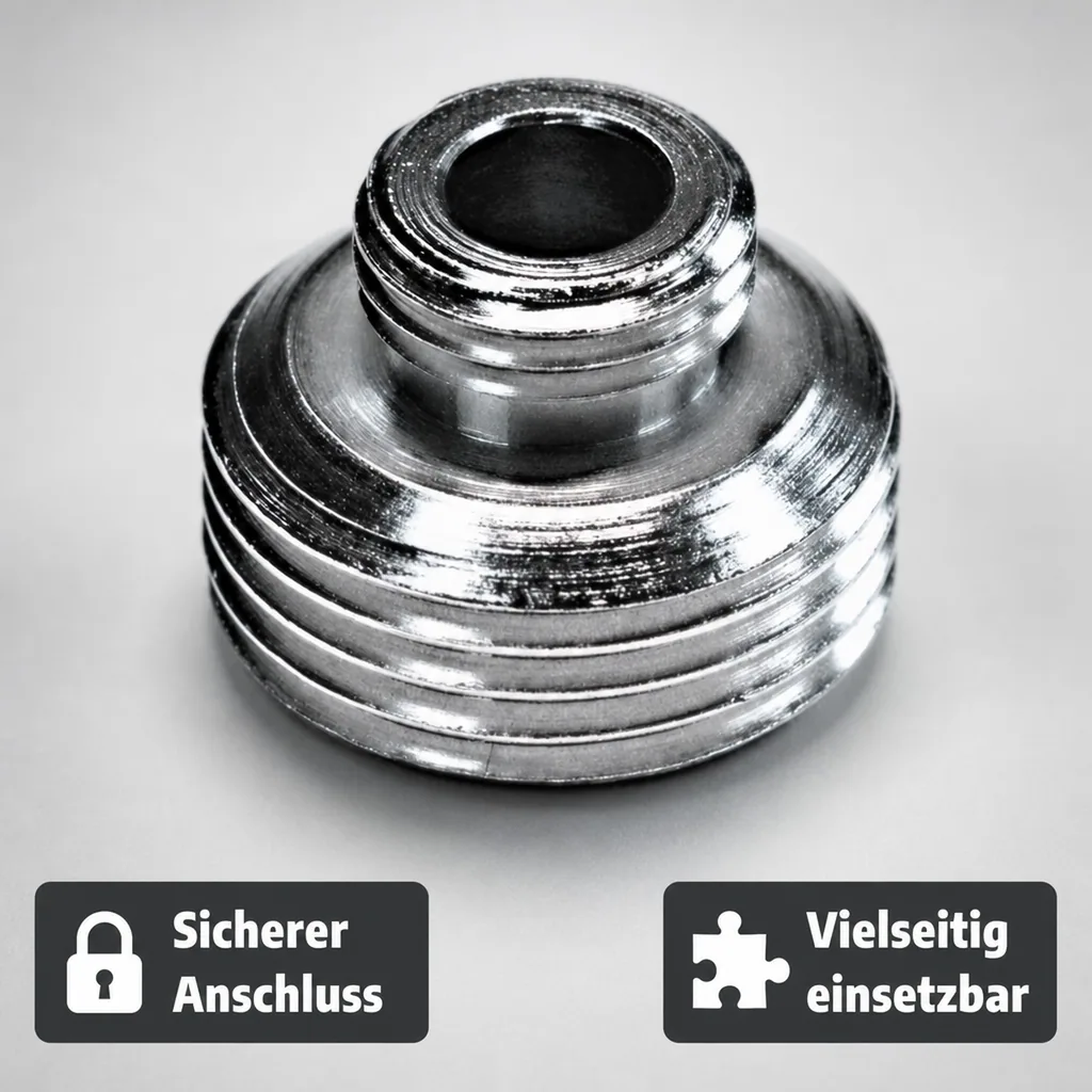 Reduzierstück 1/4”, Gewindegrößen: 1/4“ Außengewinde auf 5/8“ Außengewinde
