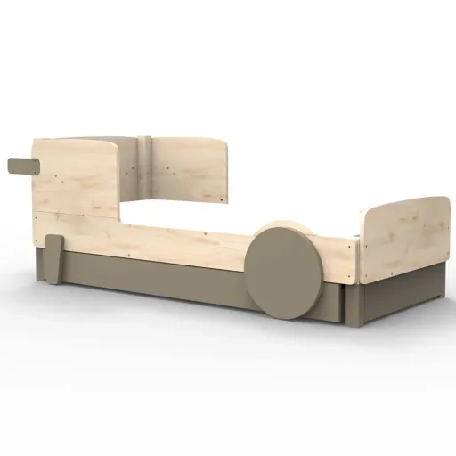 Mathy by Bols Einzelbett "Discovery" mit Bettschublade, Farbe Elemente: basalt grey
