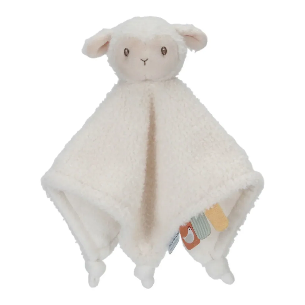 Little Dutch Schnuffeltuch, Schmusetuch, Kuscheltuch - Schaf, Little Farm, 31x31x6