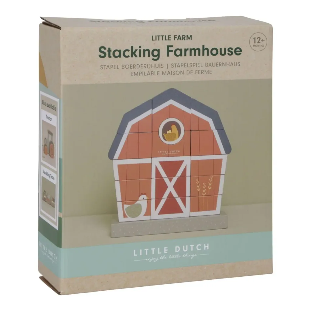Little Dutch Stapelspiel Bauernhaus Little Farm, 20x5x18,5x5,5