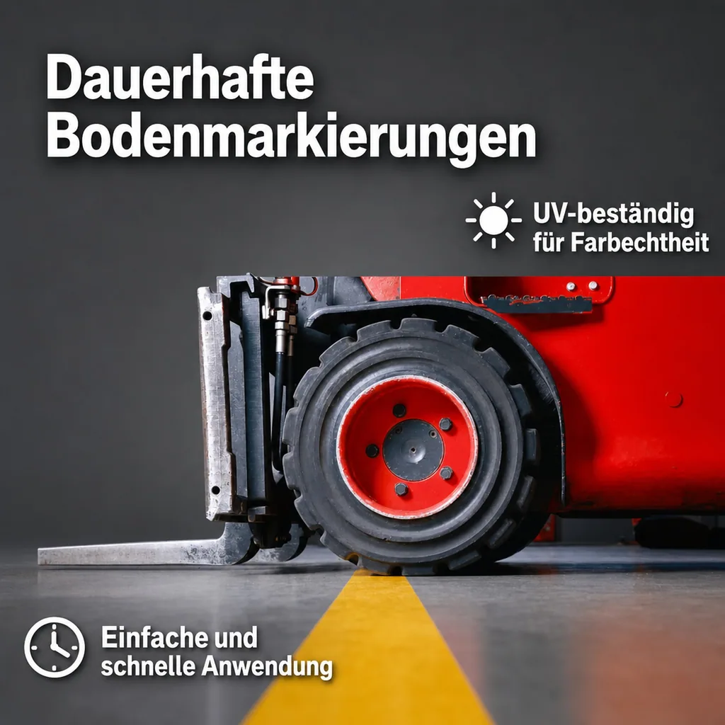 Bodenmarkierungsband, Markierungsband, PVC, rot, 50 mm x 33 m