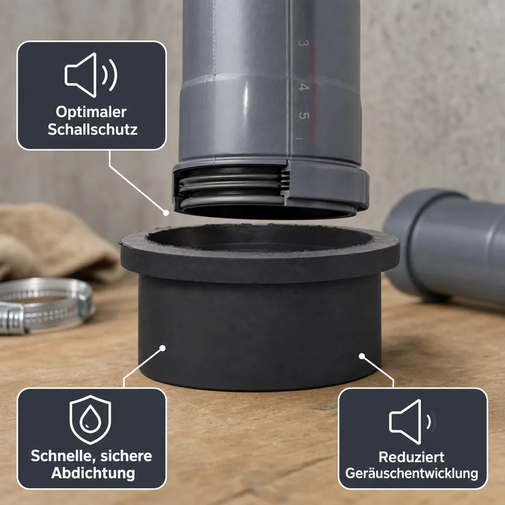 HT Rohr Manschette, Gummimanschette DN40, Abwasserrohr