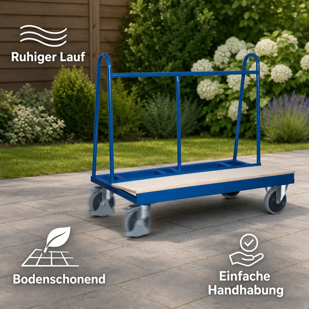 Plattenwagen, Holzladefläche, 500 kg Traglast