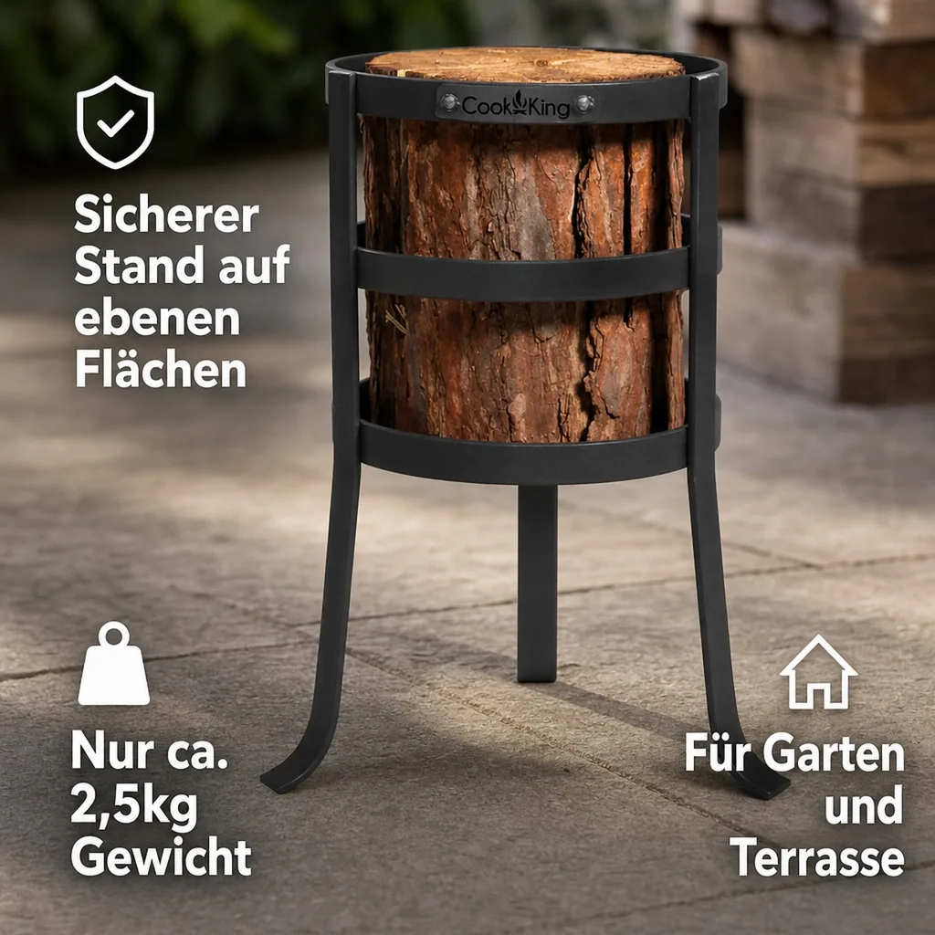 Feuerkorb, Gartenfeuerstelle, für Schwedenfeuer, Malmo Naturstahl
